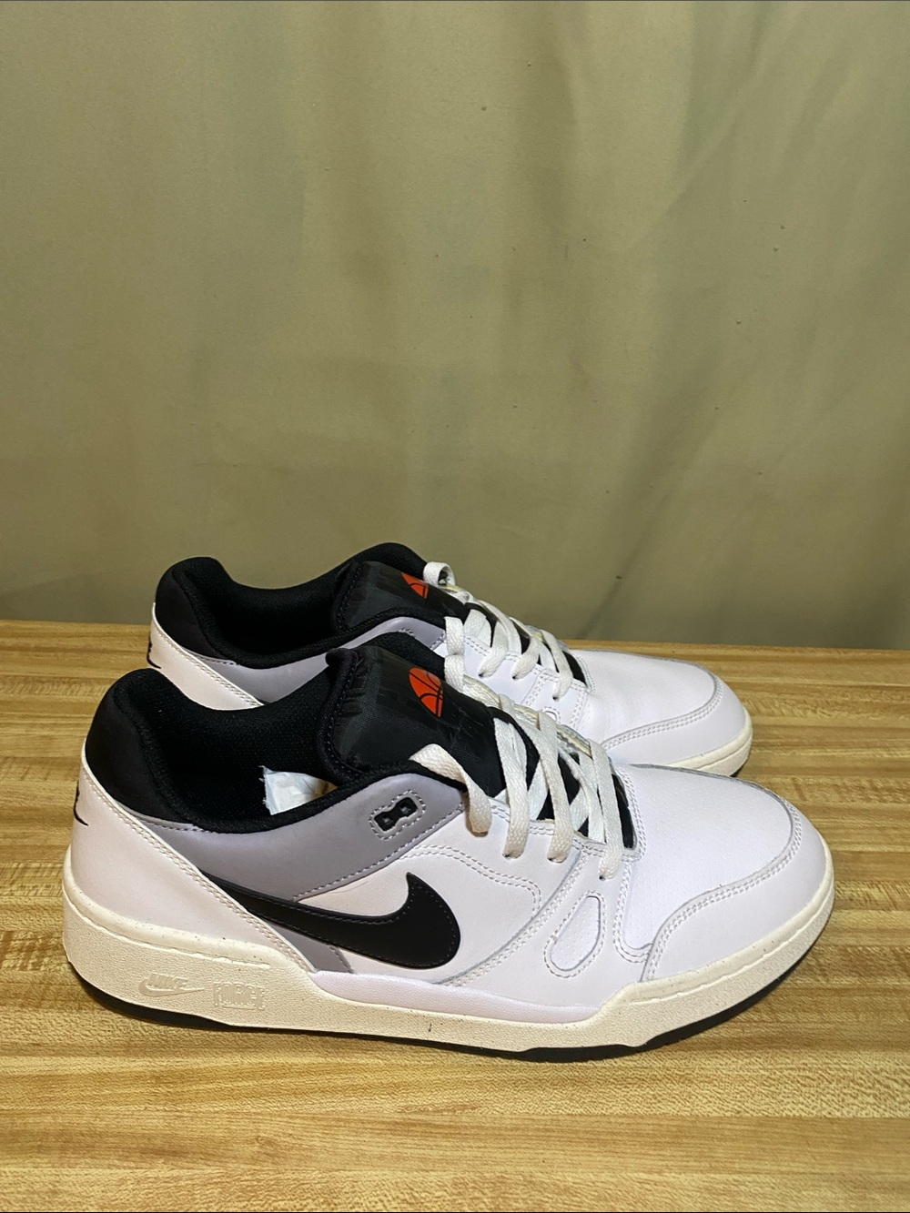Nike Full Force Low Lifestyle Shoe White/Black/Pewter Sail Mens 10.5